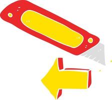 piatto colore illustrazione di un' cartone animato costruzione coltello vettore