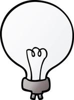 lampadina di doodle del fumetto vettore