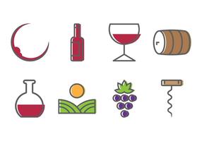 Icone del vino vettore