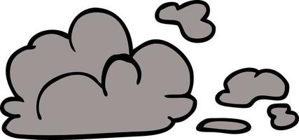 nuvola temporalesca di doodle del fumetto vettore