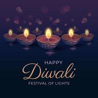 buon diwali festival delle luci vettore