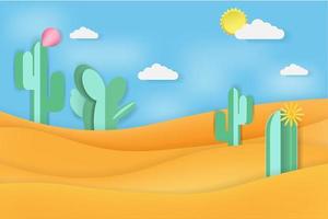cactus nel deserto vettore