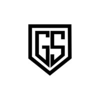 gs lettera logo design con bianca sfondo nel illustratore. vettore logo, calligrafia disegni per logo, manifesto, invito, eccetera.