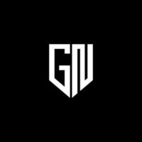 gn lettera logo design con nero sfondo nel illustratore. vettore logo, calligrafia disegni per logo, manifesto, invito, eccetera.