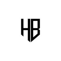 hb lettera logo design con bianca sfondo nel illustratore. vettore logo, calligrafia disegni per logo, manifesto, invito, eccetera