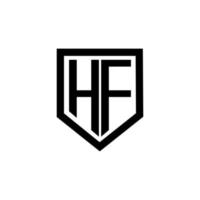 HF lettera logo design con bianca sfondo nel illustratore. vettore logo, calligrafia disegni per logo, manifesto, invito, eccetera.