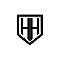 hh lettera logo design con bianca sfondo nel illustratore. vettore logo, calligrafia disegni per logo, manifesto, invito, eccetera.