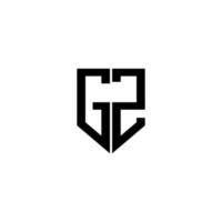gz lettera logo design con bianca sfondo nel illustratore. vettore logo, calligrafia disegni per logo, manifesto, invito, eccetera.