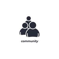 vettore cartello di Comunità simbolo è isolato su un' bianca sfondo. icona colore modificabile.