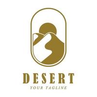 creativo deserto logo con slogan modello vettore