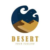 creativo deserto logo con slogan modello vettore