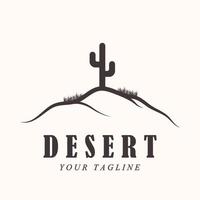 creativo deserto logo con slogan modello vettore