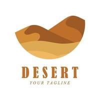 creativo deserto logo con slogan modello vettore