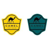 creativo cammello logo con slogan modello vettore