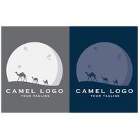 creativo cammello logo con slogan modello vettore