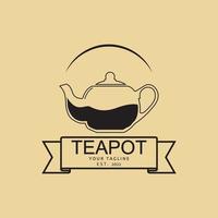 bevanda caffè e tè teiera logo vettore illustrazione design
