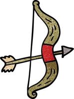 arco e freccia di doodle del fumetto vettore