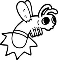 linea disegno cartone animato splendore insetto vettore