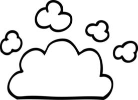 linea disegno cartone animato tempo metereologico nube vettore