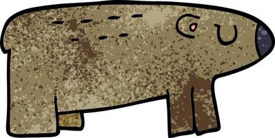 cartone animato scarabocchio di un' assonnato orso vettore
