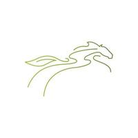 astratto cavallo linea illustrazione logo vettore