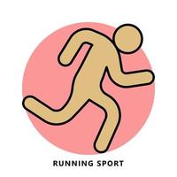in esecuzione sport icona simbolo. maratona esercizio logo illustrazione vettore