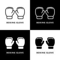 boxe guanto icona cartone animato. combattimento pugile sport simbolo vettore logo