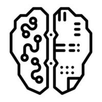 un' ben progettato linea icona di neurale connessione vettore