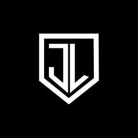 jl lettera logo design con nero sfondo nel illustratore. vettore logo, calligrafia disegni per logo, manifesto, invito, eccetera.