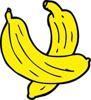 cartone animato scarabocchio paio di banane vettore