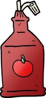 ketchup di pomodoro di doodle del fumetto vettore