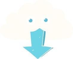 piatto colore illustrazione di un' cartone animato Scarica a partire dal il nube vettore