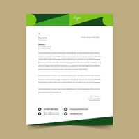 design di carta intestata geometrica verde vettore