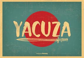 Illustrazione di Yacuza stile retrò vettore