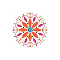 colorato mandala per colorazione libro. decorativo il giro ornamenti. insolito fiore forma. orientale vettore, patterns.vector disegnato a mano scarabocchio mandala con cuori. etnico mandala con colorato ornamento vettore