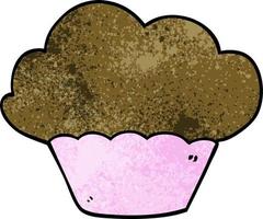 cartone animato scarabocchio Cupcake vettore