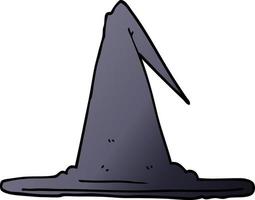 cappello da strega di doodle del fumetto vettore