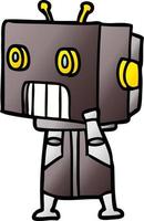 cartone animato personaggio robot vettore