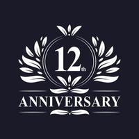 Logo del 12 ° anniversario vettore