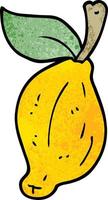 cartone animato scarabocchio biologico Limone vettore