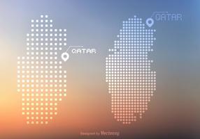 Punti vettoriali e mappa pixel gratis del Qatar