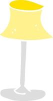 piatto colore illustrazione di un' cartone animato lampada vettore