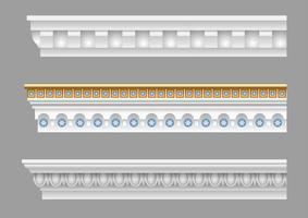 set cornice classica vettore