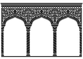facciata ad arco ad est vettore