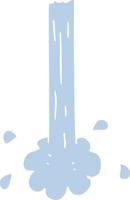 piatto colore illustrazione di un' cartone animato scrosciante acqua vettore