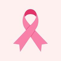 rosa nastro attraversare Seno cancro giorno cartello vettore