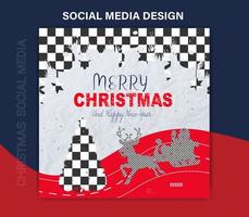 festivo Natale sociale media messaggi vettore
