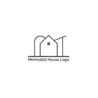 elegante e minimalista casa logo modello vettore