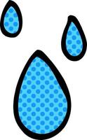 cartone animato scarabocchio pioggia gocce vettore
