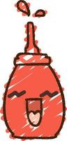 ketchup bottiglia gesso disegno vettore